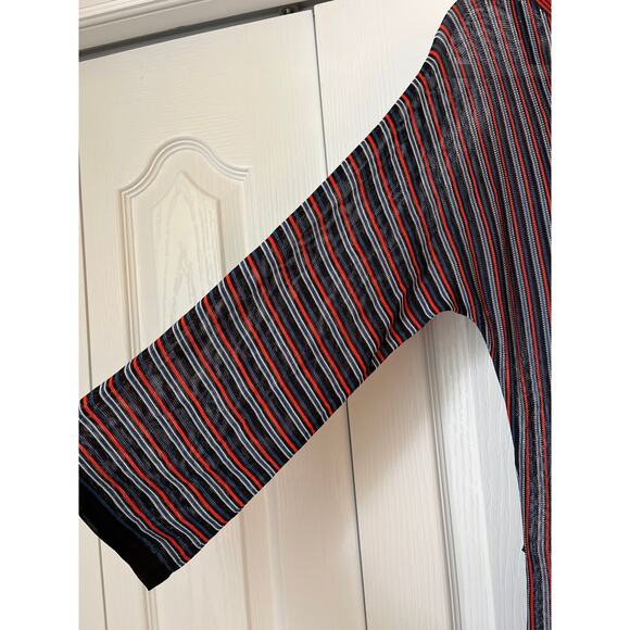 TRINA TURK Zig Zag Knit Sheer Dress Lined - Picture 4 of 6